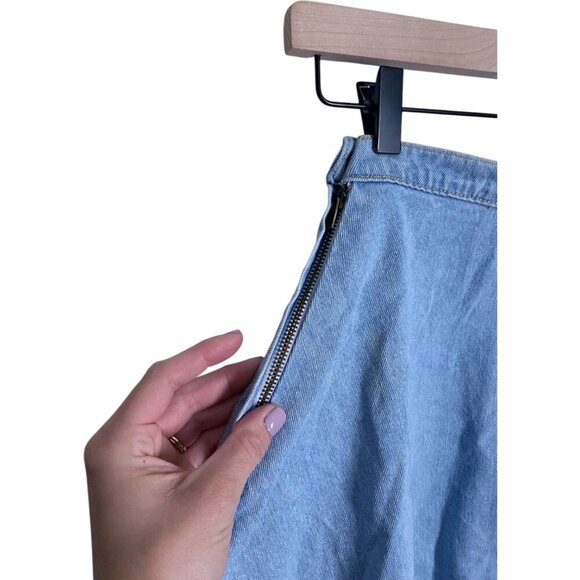 American Apparel Light Wash Denim Circle Skirt - Size XS - Picture 4 of 7